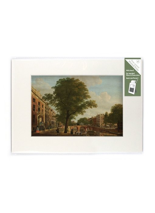 Matted prints with reproduction, L, View of the Herengracht, Keun