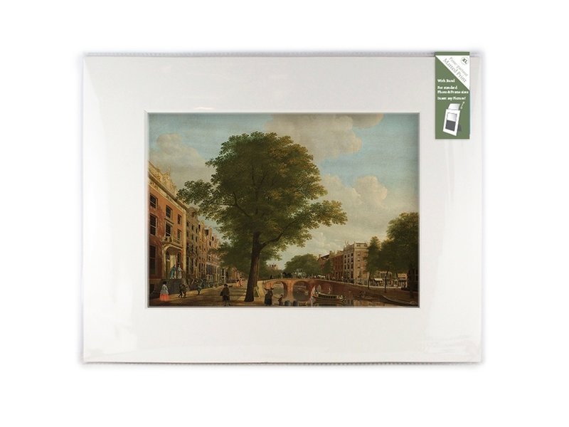 Matted prints with reproduction, XL, View on the Herengracht, Keun