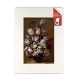 Matted prints  with reproduction, L, Still life with flowers, Bollongier