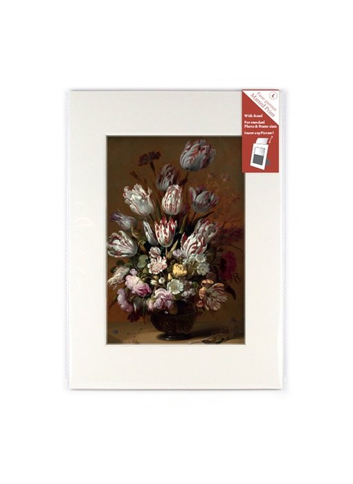 Matted prints with reproduction, L, Still life with flowers, Bollongier