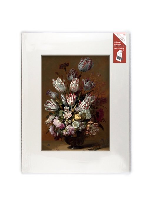 Matted prints  with reproduction, XL, Still life with flowers, Bollongier