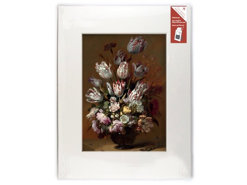 Matted prints with reproduction, XL, Still life with flowers, Bollongier