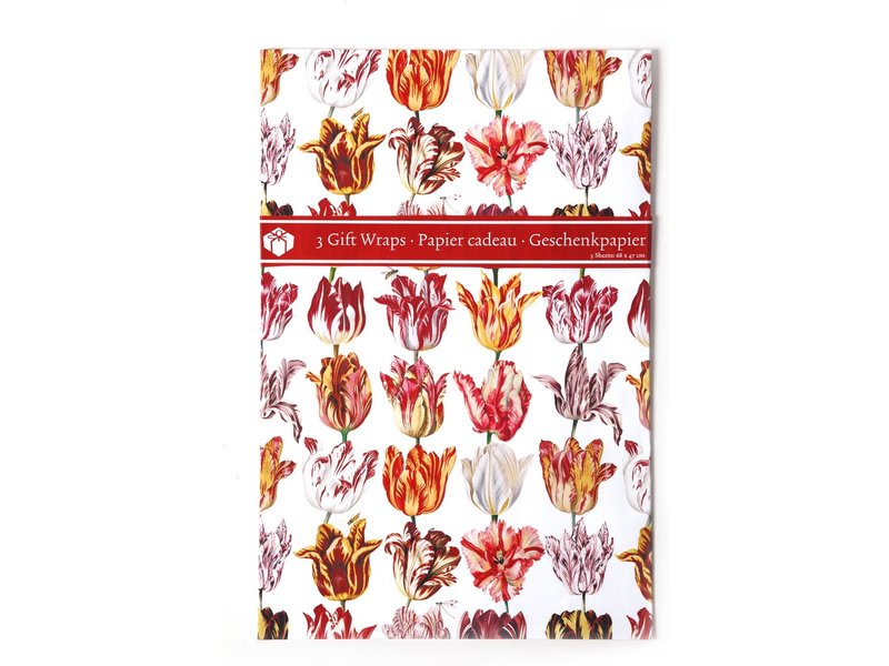 Papier cadeau, Tulipes Marrel