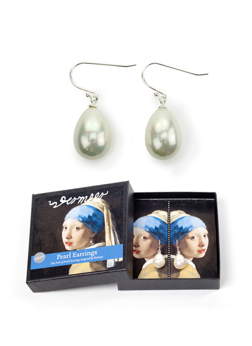 Pearl Earrings, Silver, Vermeer, Girl with the Pearl earring