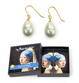 Boucles d'oreilles perles plaqué or, Jeune fille à la perle, Vermeer