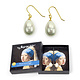 Boucles d'oreilles perles plaqué or, Jeune fille à la perle, Vermeer