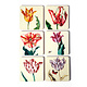 Coasters, set of 6, Ksenia tulips