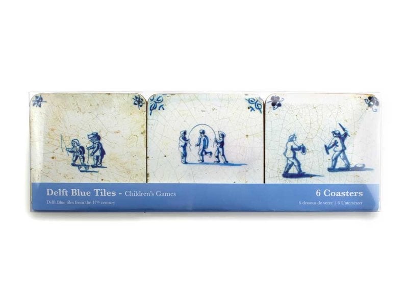 Dessous de verre,, tuiles bleues de Delft Jeux pour enfants