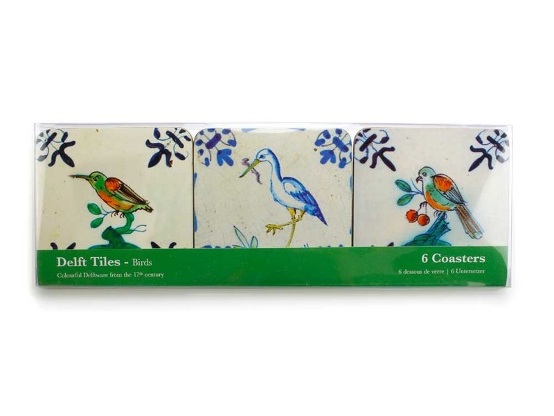 Onderzetters, Delfts polychrome tegels Vogels