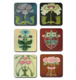 Onderzetters Art Nouveau FlowerTiles uit de jaren 1900-1910