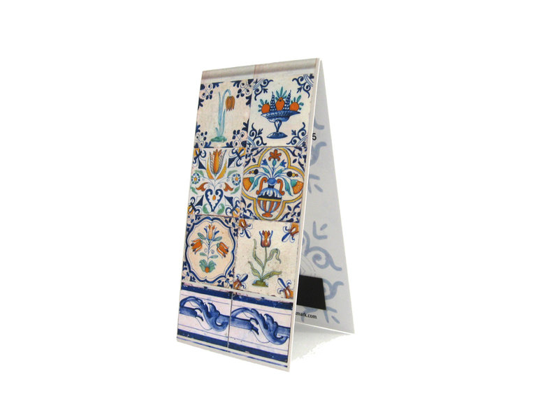 Magnetic Bookmark, Delft Blue Tiles