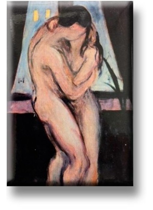 Imán de nevera, El beso, Munch