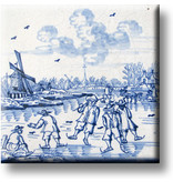 Fridge magnet, Delft blue tile, Children's games, ice fun