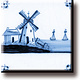 Fridge magnet, Delft blue tile, Mill 'The Three Sisters'