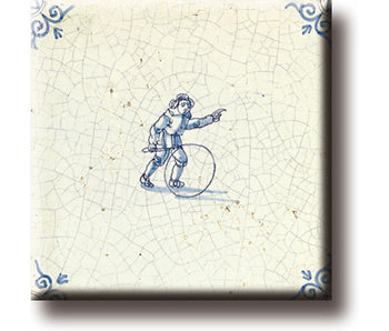 Fridge magnet, Delft blue tile, Children's games, hoops