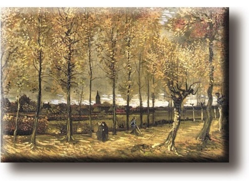 Aimant pour réfrigérateur, The Poplar Avenue près de Nuenen, Van Gogh