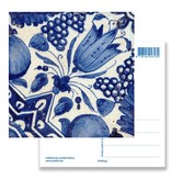 Carte postale, Delft Blue Tile Diagonal Tulip