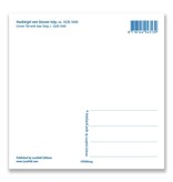 Postal, tulipán diagonal de azulejos azules de Delft