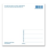 Carte postale, carreaux bleus de Delft Tableau: moulins et navires