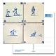 Postal, Azulejos azules de Delft Tableau Juegos infantiles