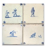 Carte postale, Delft Blue Tiles Tableau Jeux pour enfants