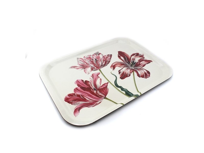 Bandeja laminada grande, tres tulipanes, Merian