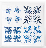 Tile Sticker, Delft Blue Tile Corner Motifs