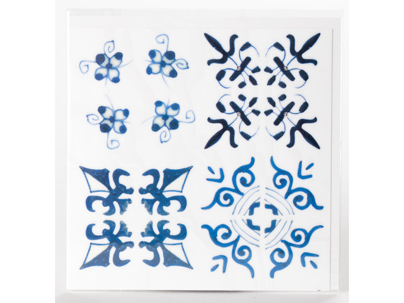 Autocollant carrelage, motifs Faïence de Delft bleu - Museum-webshop