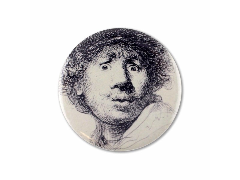 Espejo de bolsillo, Ø 60 mm, Cara curiosa, Rembrandt