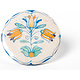 Miroir, petit carreau bleu de Delft, Trois tulipes