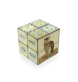 Cubo magico, Azulejos azules de Delft con gato