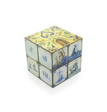 Cubo magico, Azulejos azules de Delft con gato