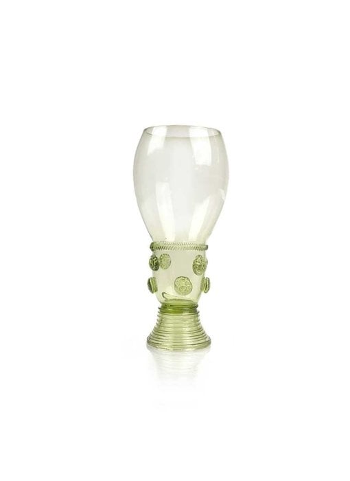 Historisch glas, Roemer, 17 cm, groen
