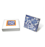 Replica azulejo, Delft Blue, Diagonal Tulip 13x13 cm