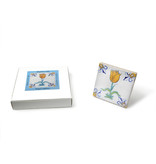 Replica tile, Delft blue, Tulip Orange / Gold