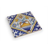 Replica azulejo, Delft azul, maceta, 13 x 13 cm