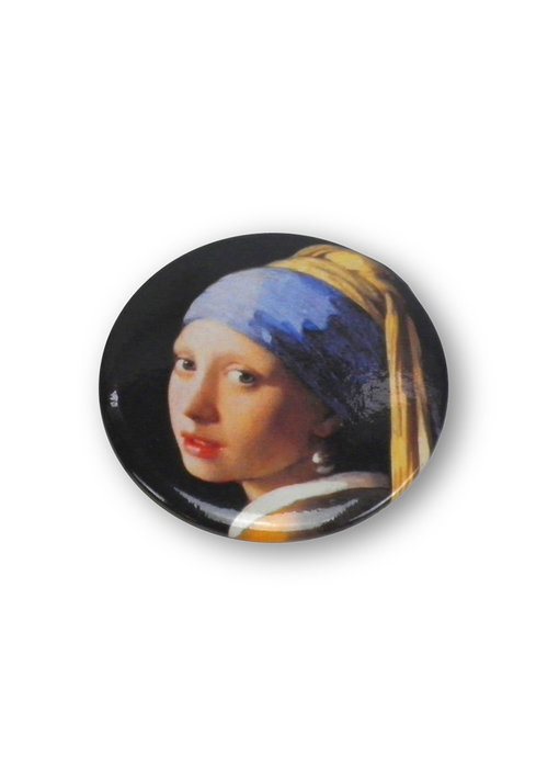 Espejo de bolsillo, 60 mm, pendiente de niña con perla, Vermeer