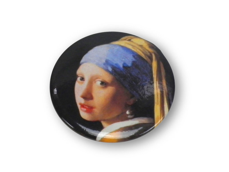 Espejo de bolsillo, 60 mm, pendiente de niña con perla, Vermeer