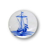 Espejo, Ø 60 mm, azulejo Delft Blue Velero