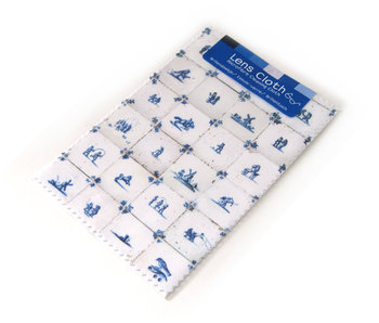 Lens cloth, 10 x 15 cm, Delft blue, Tiles