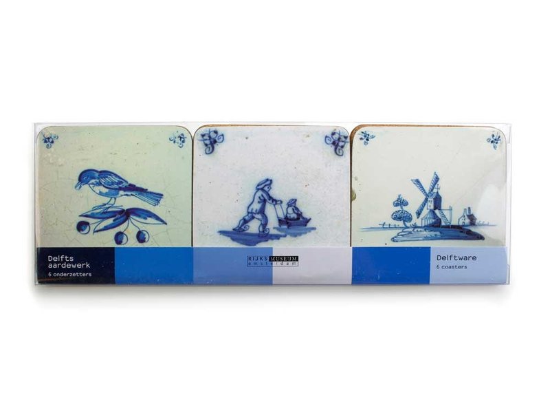 Dessous de verre, tuiles bleues de Delft Varia