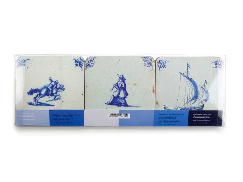 Posavasos, azulejos azules de Delft Varia