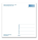 Postkarte, Delfter blauer Fliesenvogel mit Beeren