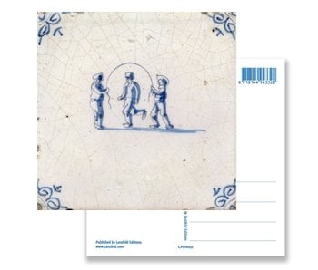 Postal, azulejo azul de Delft Cuerda de saltar para niños