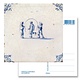 Carte postale, tuile bleue de Delft Enfants corde à sauter