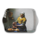 Serviertabletts, Mini Melamin, 21 x 14 cm, Vermeer, die Milchmagd