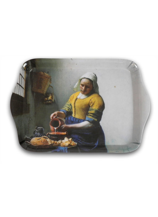Serviertabletts, Mini Melamin, 21 x 14 cm, Vermeer, die Milchmagd
