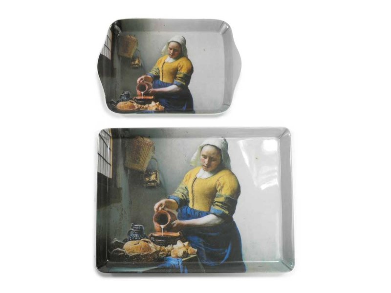 Bandejas de servicio , mini melamina, 21 x 14 cm,Vermeer, la lechera