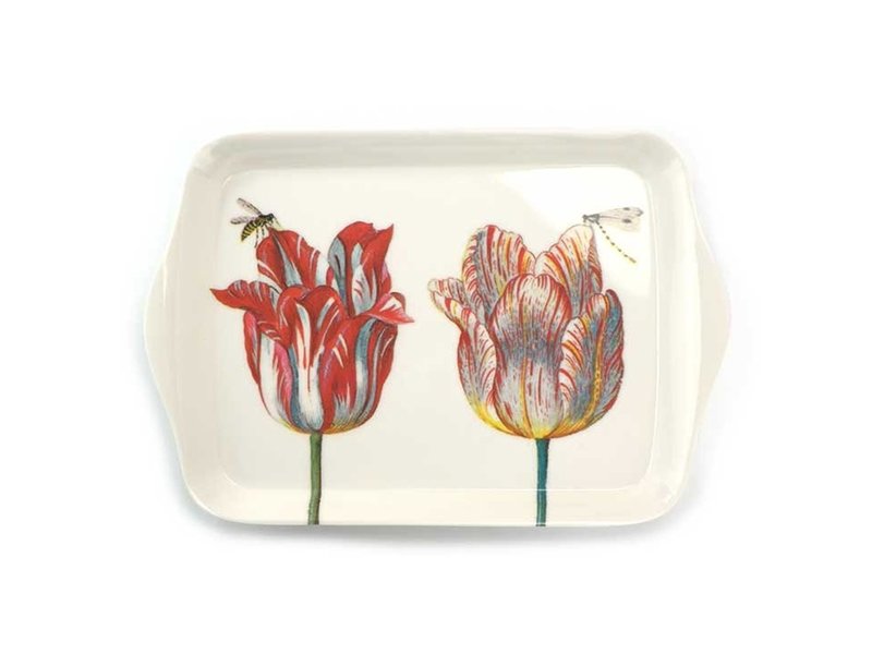 Minitablett, 21 x 14 cm, Zwei Tulpen mit Insekten, Marrel