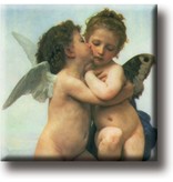 Aimant frigo, Le premier baiser, Bouguereau